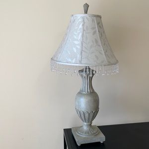 Beige lamp with crystals. Matching set available